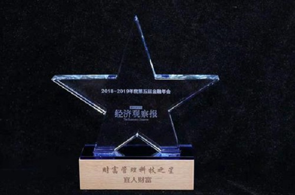宜人财富荣获"财富管理科技之星"奖